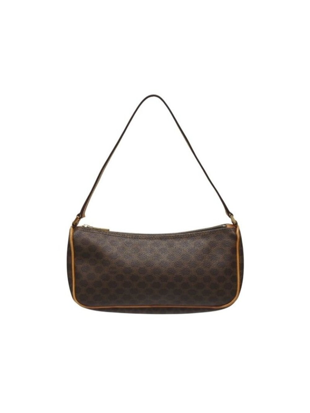 Celine Hobo Mini Andbag Pouch Macadam Pattern Brown